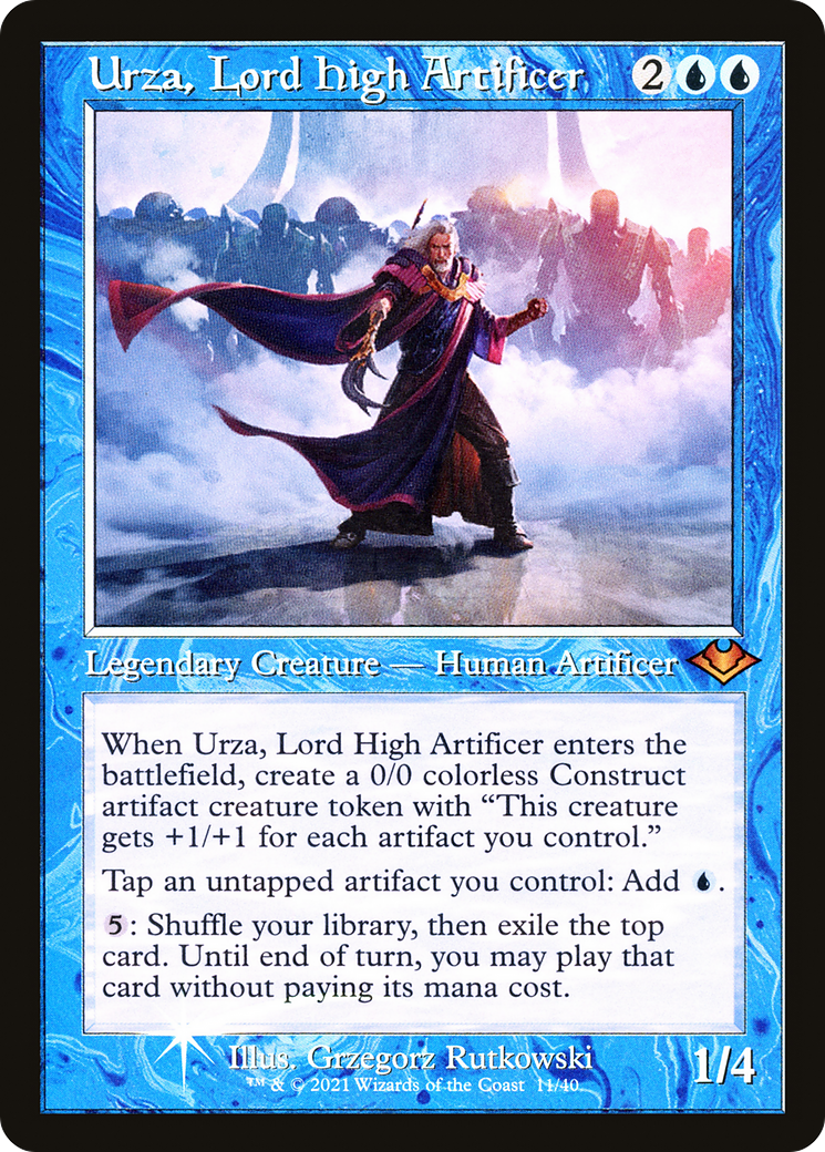 Urza, Lord High Artificer (011) (Retro Frame) - Foil Etched