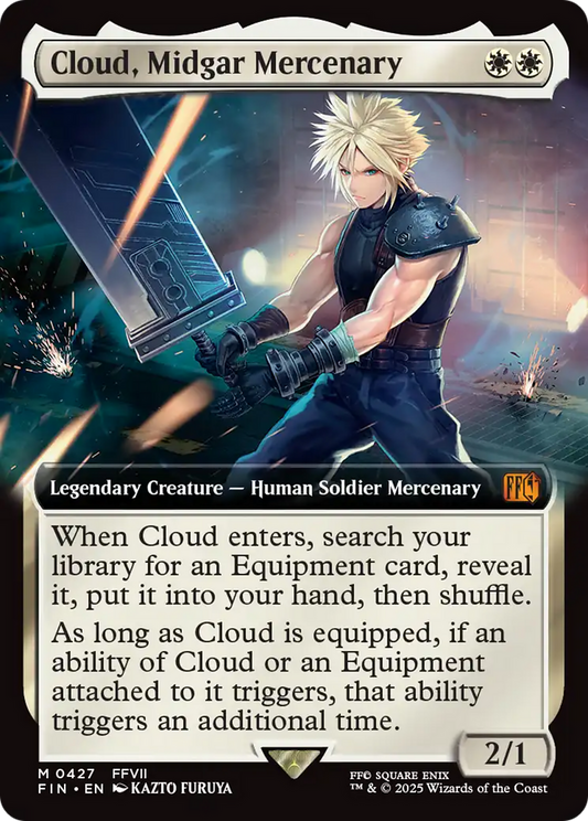 Cloud, Midgar Mercenary (0427) (Extended Art) - Foil