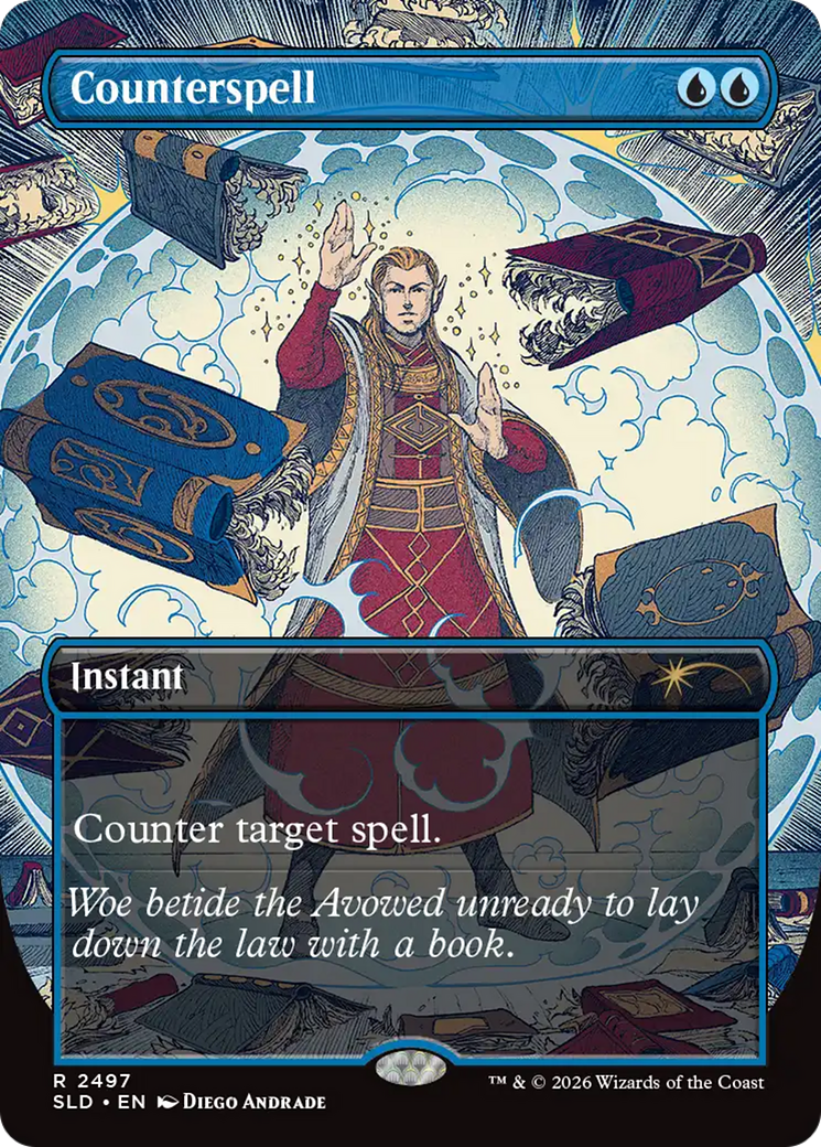 Counterspell (2497) (Borderless) (SLD) - Foil