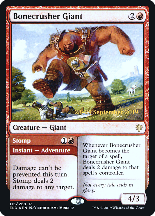 Bonecrusher Giant // Stomp (115) (Prerelease) - Foil
