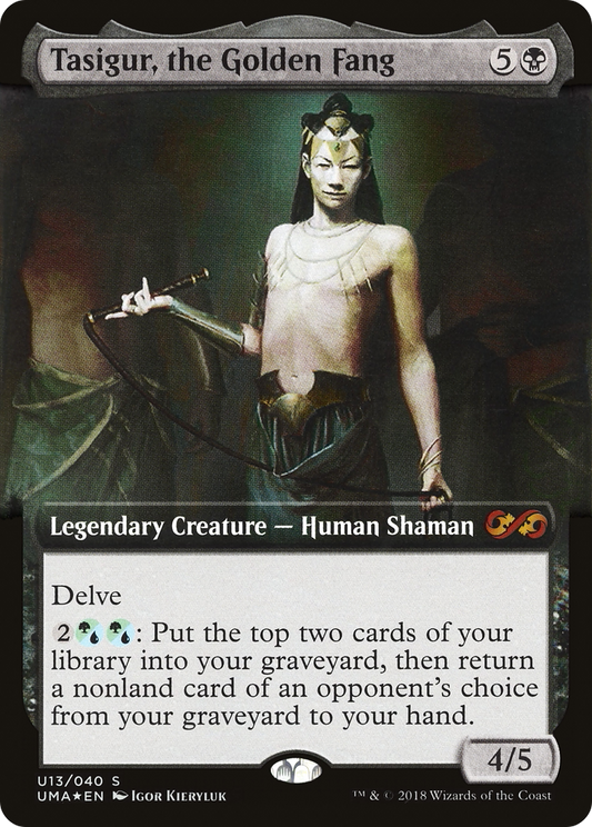 Tasigur, the Golden Fang (U13) (Extended Art) - Foil