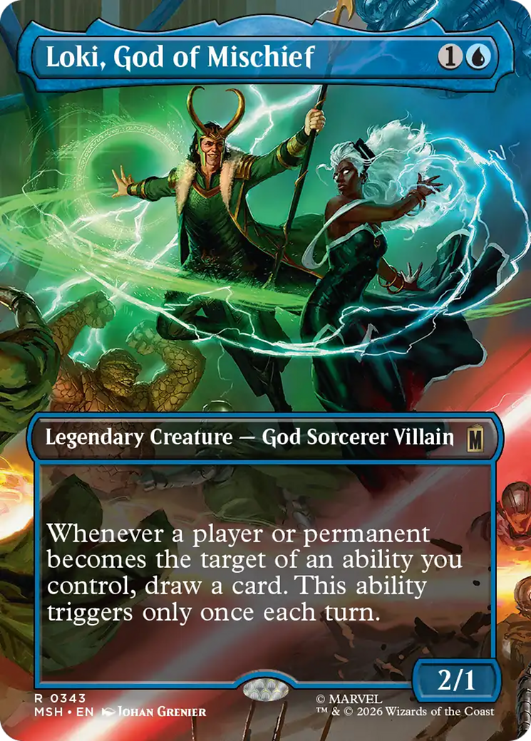 Loki, God of Mischief (0343) (Borderless) (MSH) - Foil