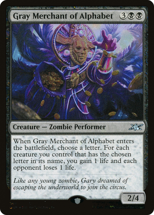 Gray Merchant of Alphabet (361) - Galaxy Foil