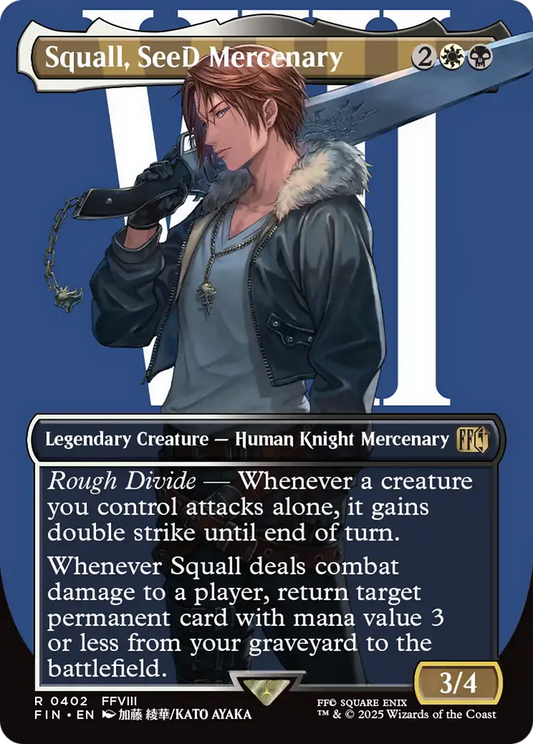 Squall, SeeD Mercenary (0402) (Borderless)