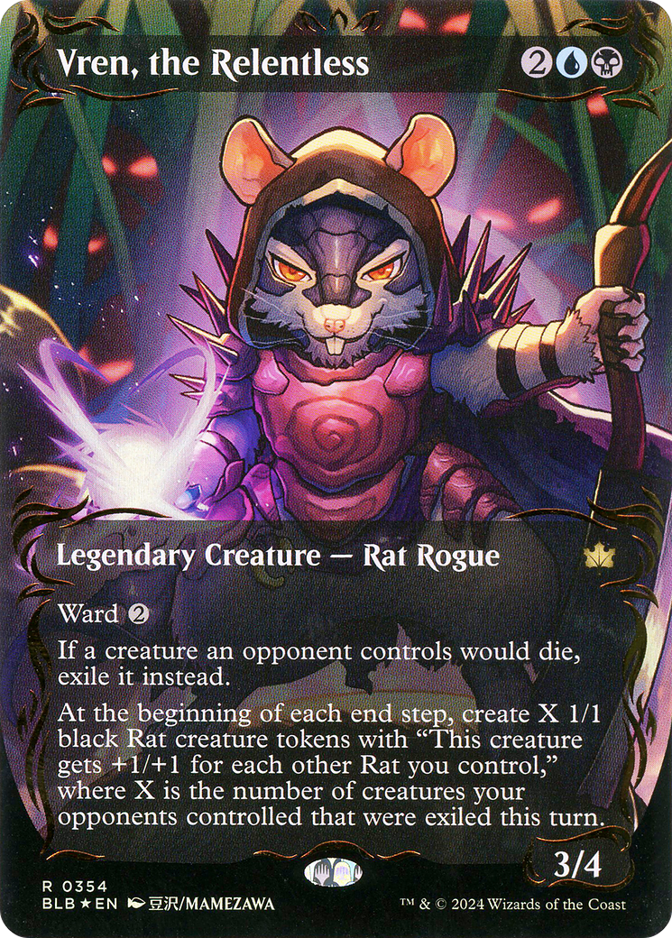 Vren, the Relentless (0354) (Borderless) (Showcase) - Raised Foil