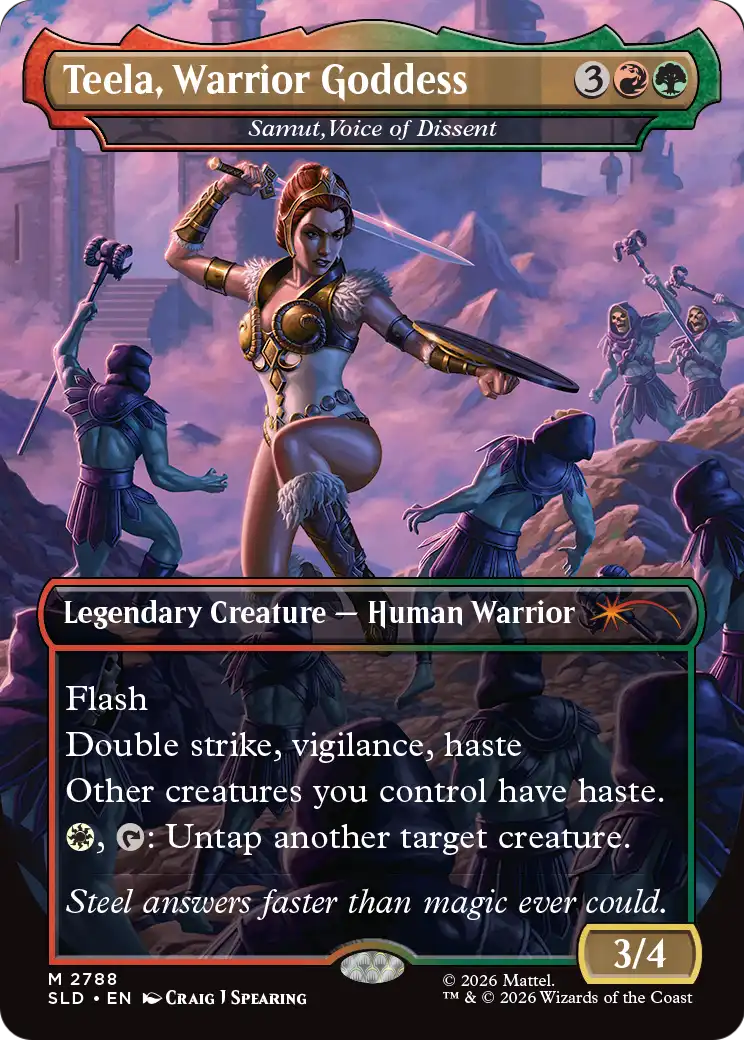Teela, Warrior Goddess [Samut, Voice of Dissent] (2788) (Borderless) (SLD)