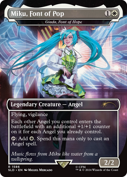 Miku, Font of Pop [Giada, Font of Hope] (1586) (Borderless) - Foil