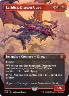 Lathliss, Dragon Queen (0007) (Borderless) (FDC) - Foil