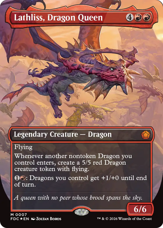 Lathliss, Dragon Queen (0007) (Borderless) (FDC) - Foil