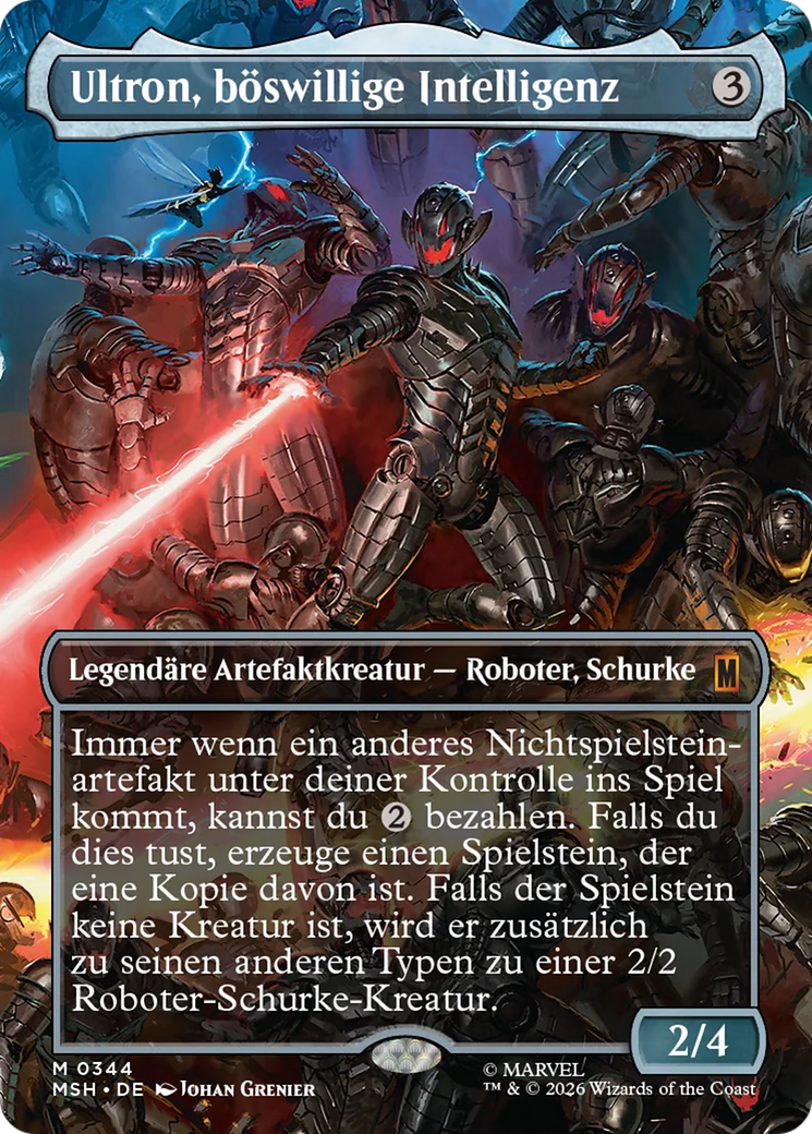 Ultron, Artificial Malevolence (0344) (Borderless) (MSH) - Foil