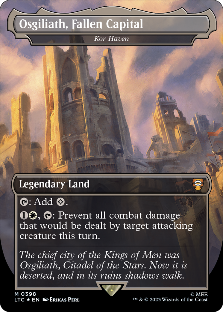 Osgiliath, Fallen Capital [Kor Haven] (0398) (Borderless) - Surge Foil