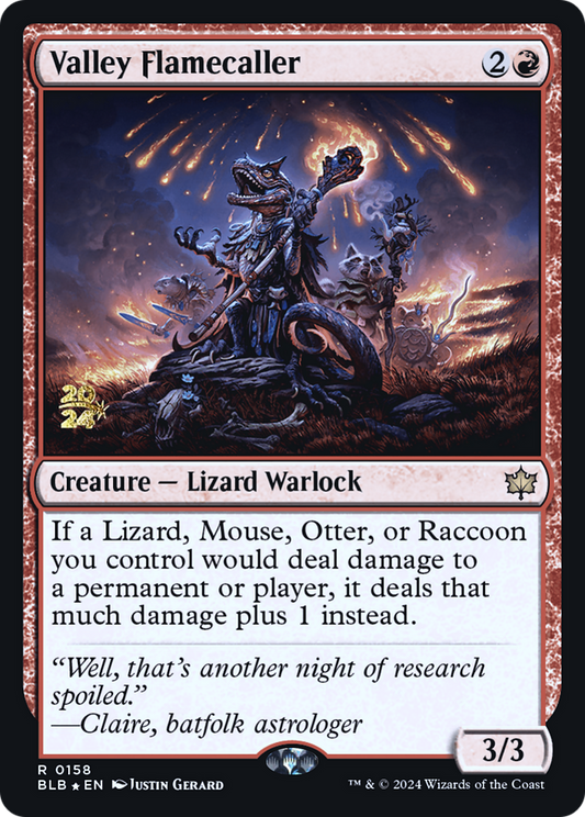 Valley Flamecaller (0158) (Prerelease) - Foil