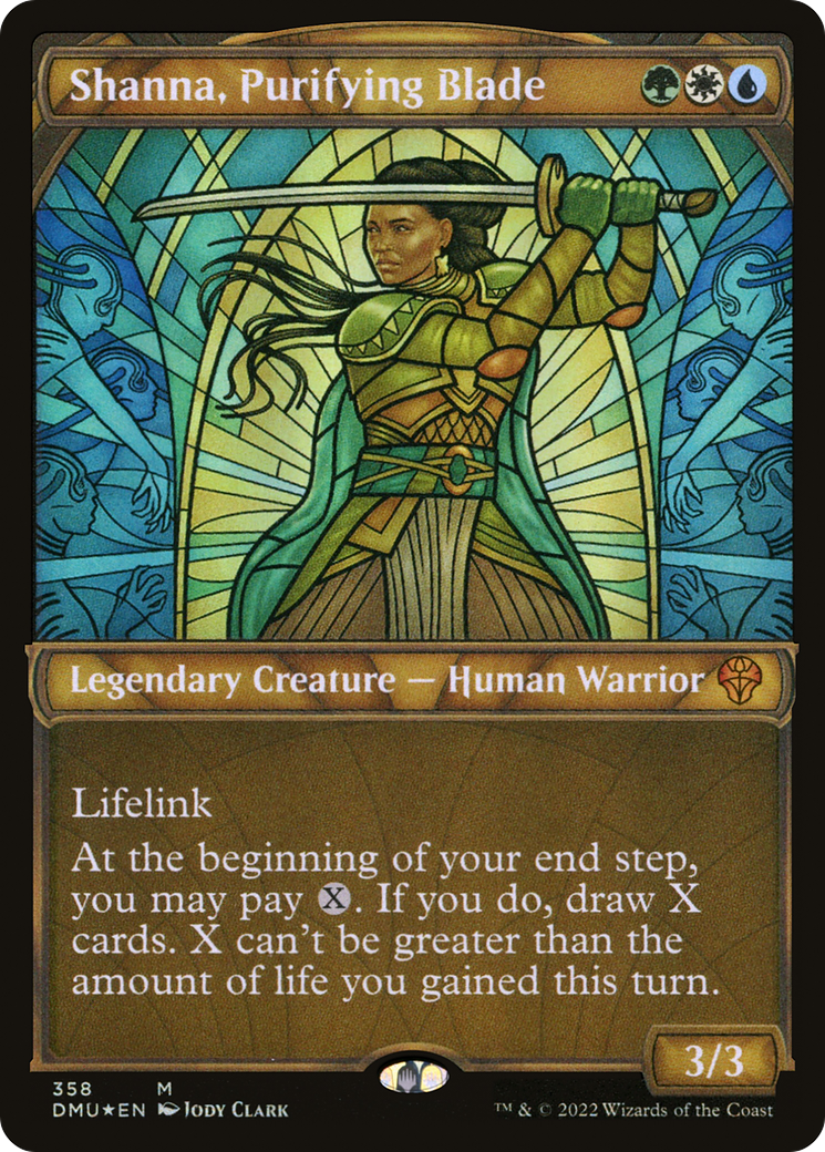 Shanna, Purifying Blade (358) (Showcase) - Textured Foil