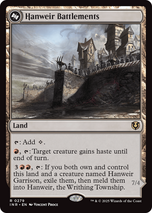 Hanweir Battlements // Hanweir, the Writhing Township - Foil