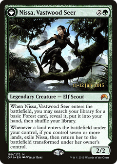 Nissa, Vastwood Seer // Nissa, Sage Animist (089) (Prerelease) (PORI) - Foil