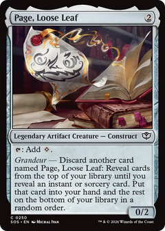 Page, Loose Leaf (SOS) - Foil