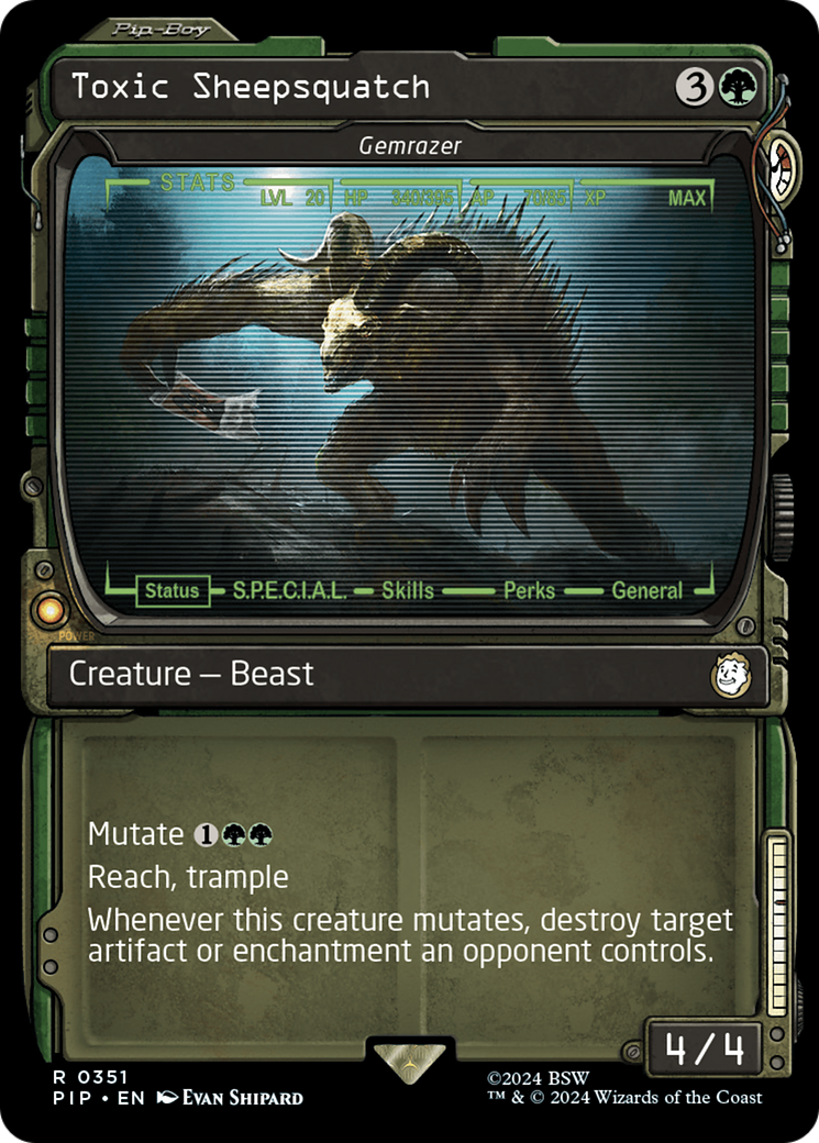 Toxic Sheepsquatch [Gemrazer] (0351) (Showcase) - Foil