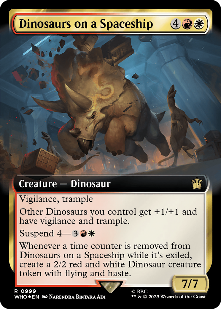 Dinosaurs on a Spaceship (0999) (Extended Art) - Surge Foil