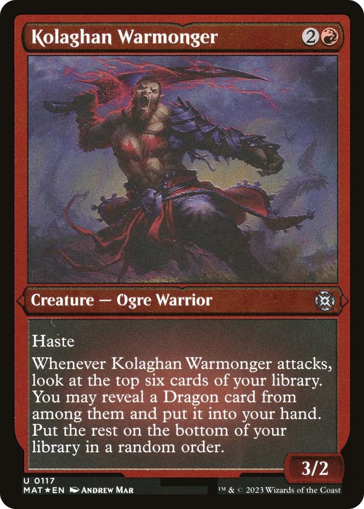 Kolaghan Warmonger (0117) - Foil Etched