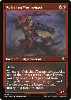 Kolaghan Warmonger (0117) - Foil Etched