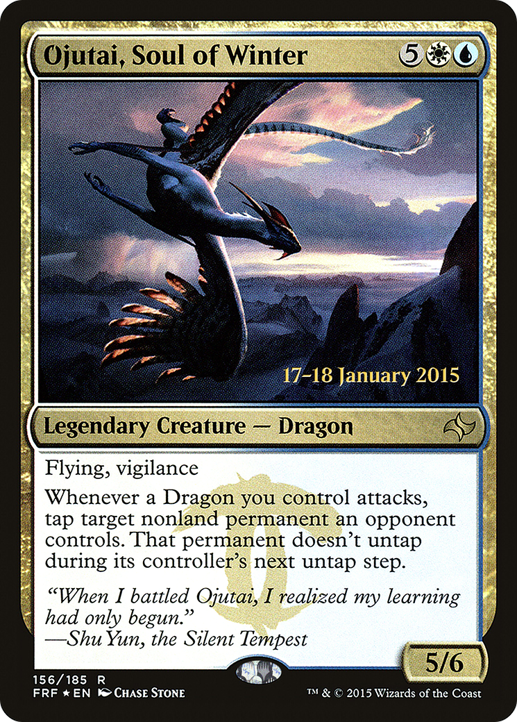 Ojutai, Soul of Winter (156) (Prerelease) - Foil