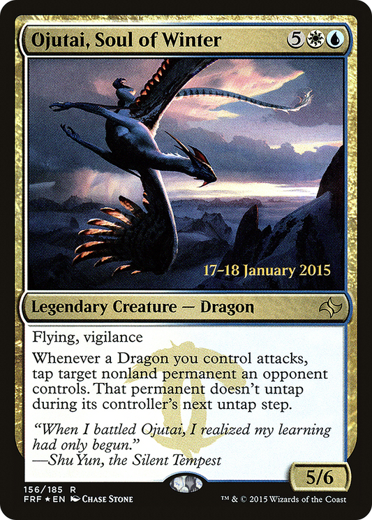 Ojutai, Soul of Winter (156) (Prerelease) - Foil
