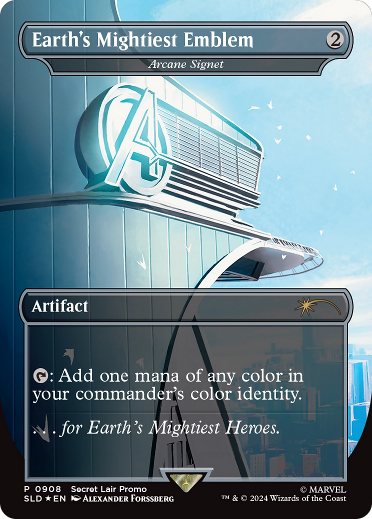 Earth's Mightiest Emblem [Arcane Signet] (0908) (Borderless) - Foil