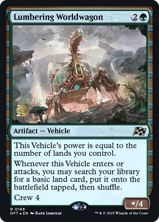 Lumbering Worldwagon (0168) (Prerelease) - Foil