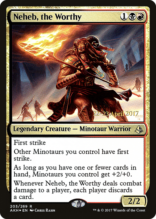 Neheb, the Worthy (203) (Prerelease) - Foil