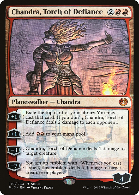 Chandra, Torch of Defiance (110) (2017) (SDCC) - Foil