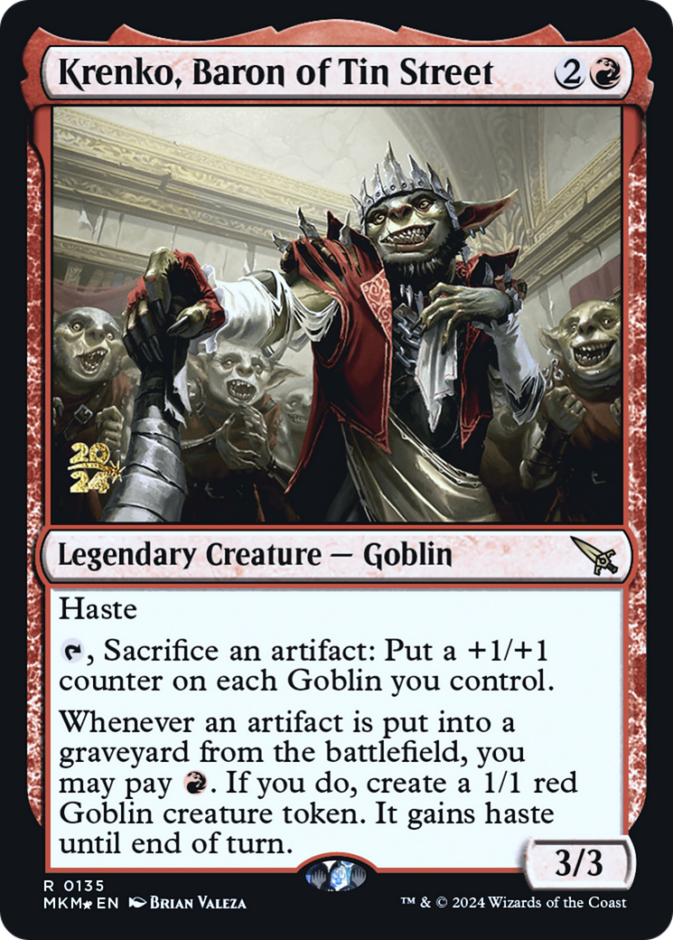 Krenko, Baron of Tin Street (0135) (Prerelease) - Foil