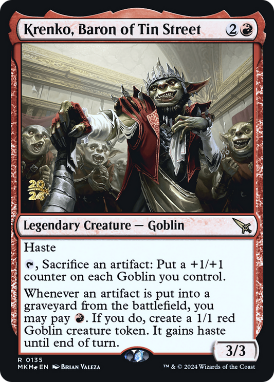 Krenko, Baron of Tin Street (0135) (Prerelease) - Foil