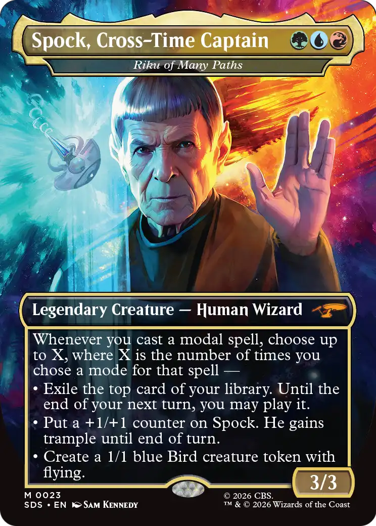 Spock, Cross-Time Captain [Riku of Many Paths] (0023) (Borderless) (SDS)