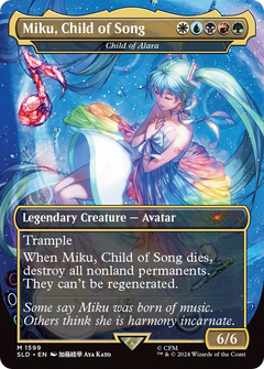 Miku, Child of Song [Child of Alara] (1599) (Borderless) - Rainbow Foil