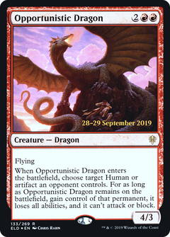 Opportunistic Dragon (133) (Prerelease) - Foil