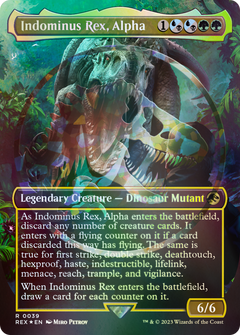 Indominus Rex, Alpha (0039) (Borderless) - Foil Emblem