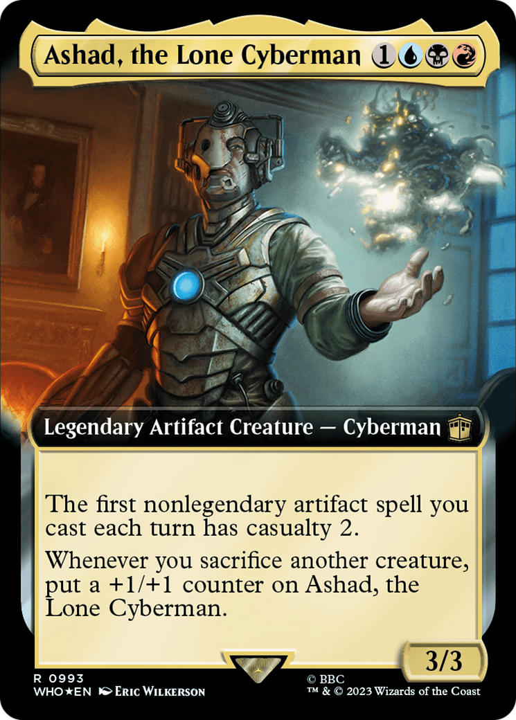 Ashad, the Lone Cyberman (0993) (Extended Art) - Surge Foil
