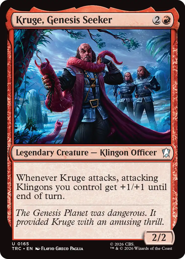 Kruge, Genesis Seeker (TRC)