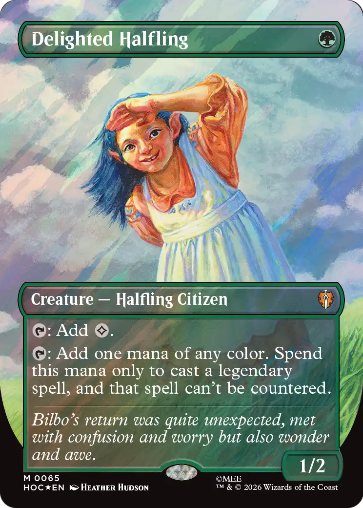 Delighted Halfling (0065) (Borderless) (HOC) - Foil