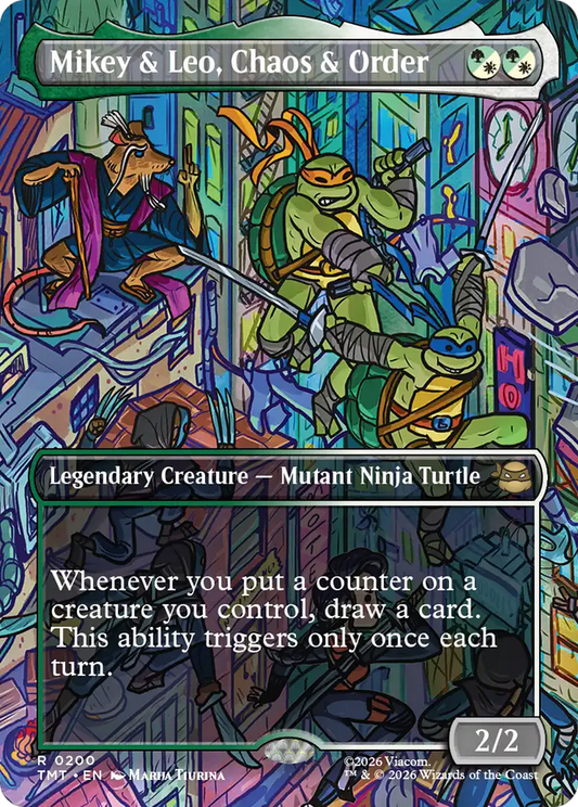 Mikey & Leo, Chaos & Order (0200) (Borderless) (TMT) - Foil