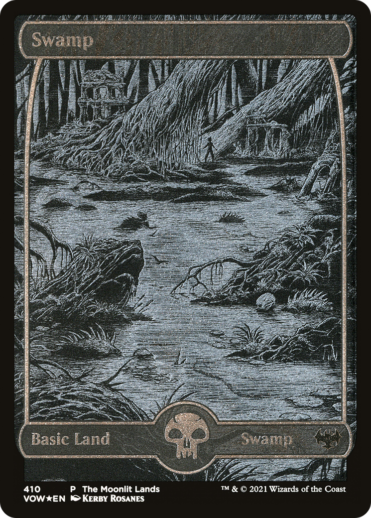 Swamp (410) (The Moonlit Lands) - Silver Foil Etched