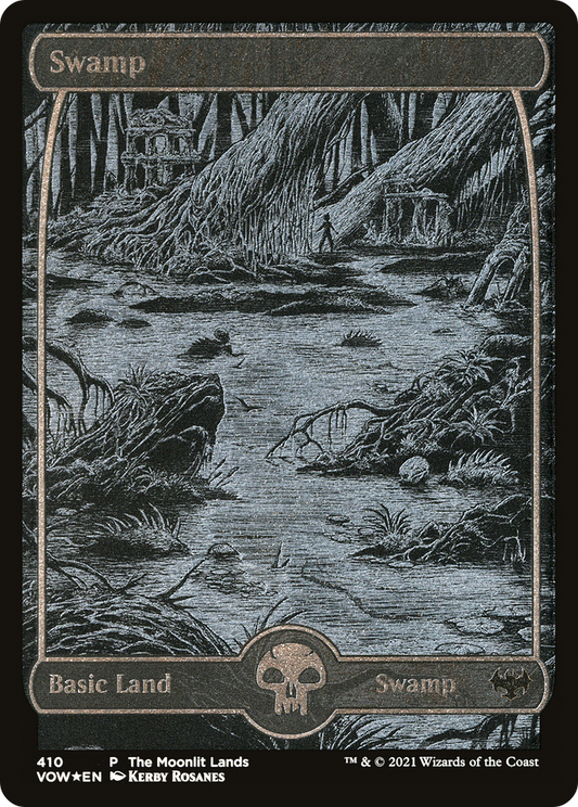 Swamp (410) (The Moonlit Lands) - Silver Foil Etched