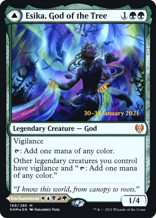 Esika, God of the Tree // The Prismatic Bridge (168) (Prerelease) (PKHM) - Foil