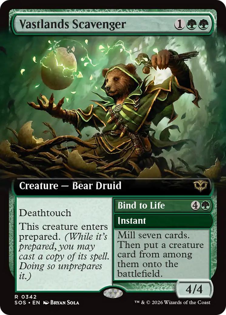 Vastlands Scavenger // Bind to Life (0342) (Extended Art) (SOS) - Foil