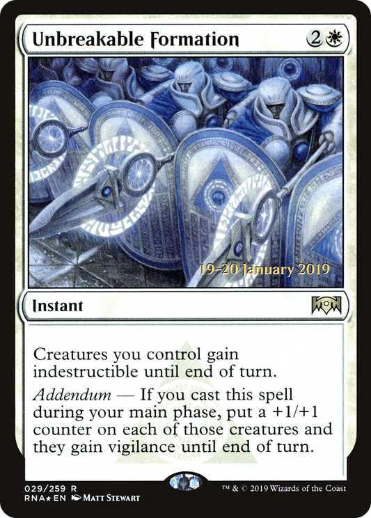 Unbreakable Formation (029) (Prerelease) - Foil
