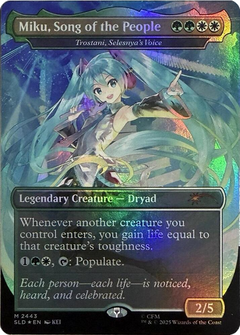 Miku, Song of the People [Trostani, Selesnya's Voice] (2443) (Borderless) (SLD) - Foil