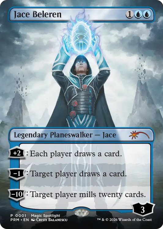 Jace Beleren (0001) (Borderless) (Magic Spotlight) (PSPL)