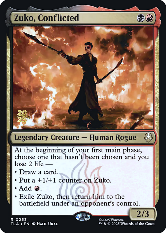 Zuko, Conflicted (0253) (Prerelease) (PTLA) - Foil