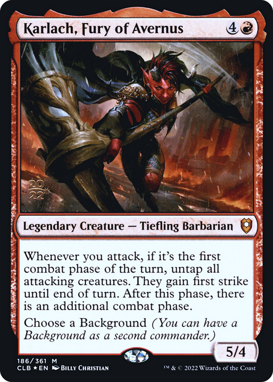 Karlach, Fury of Avernus (186) (Prerelease) - Foil