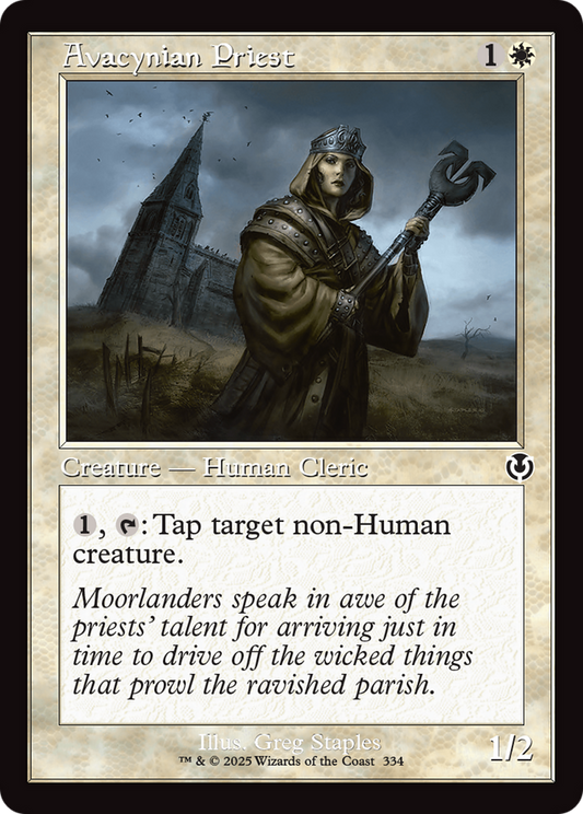 Avacynian Priest (0334) (Retro Frame) - Foil